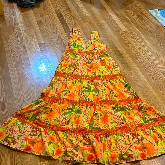Anthropologie Farm Rio Tropical Tiered Maxi Dress Size Medium NWT - Picture 13 of 16